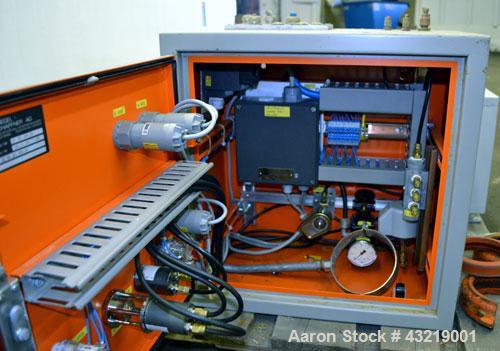 Used Bowen Engineering Electrically Heated Laboratory Spray Dryer, Model BLSA, 316 Stainless Steel. 30” Diameter x 28-1/2" straight side x 31" coned bottom. Type AT-4 atomizer, approximate evaporatio...