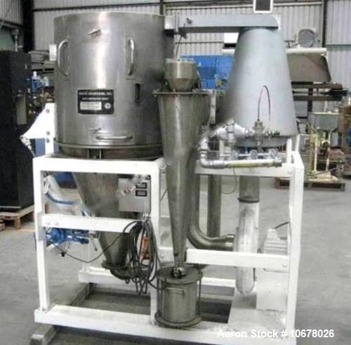 Used- Bowen Lab Type Spray Dryer. Conical Type, 30” diameter, 316 stainless steel. Evaporation rate 7-36kg/hr. Temp range 0-...