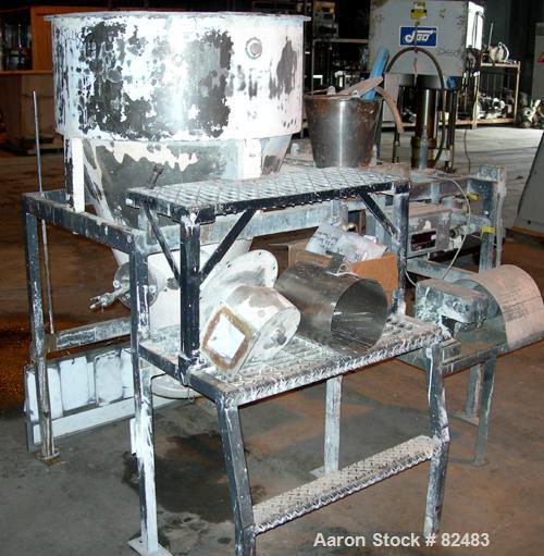 Used Bowen Engineering Gas Heated Ceramic Type Lower Laboratory Spray Dryer, 316 Stainless Steel. 30" diameter x 72" straight side x 38" coned bottom. Type 59 (2) fluid bottom up nozzle assembly, app...