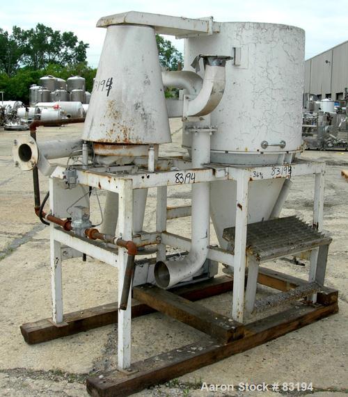 USED: Bowen Engineering conical type laboratory spray dryer, 316 stainless steel. 30" diameter x 28" straight side x 38" con...