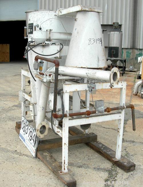 USED: Bowen Engineering conical type laboratory spray dryer, 316 stainless steel. 30" diameter x 28" straight side x 38" coned bottom. Requires an atomizer. Approx evaporation rate up to 15/80 pounds...