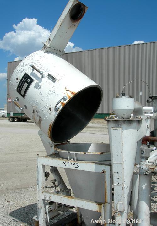 USED: Bowen Engineering conical type laboratory spray dryer, 316 stainless steel. 30" diameter x 28" straight side x 38" coned bottom. Requires an atomizer. Approx evaporation rate up to 15/80 pounds...