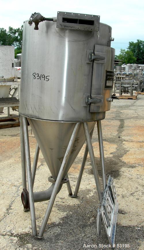 USED: Bowen Engineering BLSA laboratory spray dryer, 316 stainless steel. 30" diameter x 28" straight side x 30" coned bottom. Approximate evaporation rate 15-80 pounds an hour, air requirements 100 ...