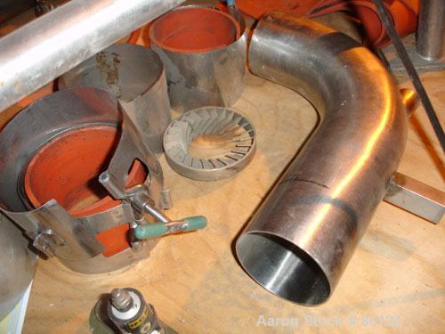 USED: Bowen Engineering laboratory spray dryer, 316 stainless steel. 30" diameter x 28" straight side x 30" coned bottom. Approx imate evaporation rate 15-80 pounds an hour, air requirements 100 psi....