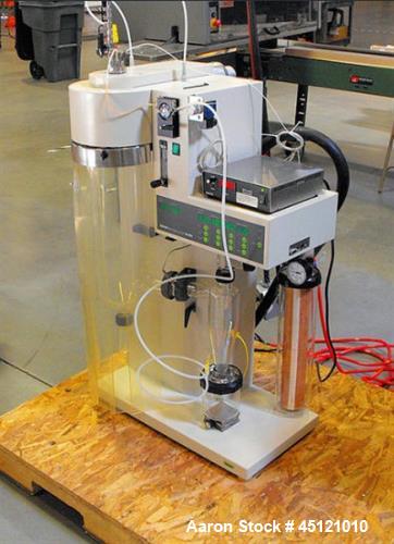 Used Buchi Mini Spray Dryer, Model B-290. Bench spray dryer with B295 inert loop, organic solvent chamber and Sonatec ultrasonic dryer nozzle. 200 and 230 volt/50-60 hz. Requires 5 to 8 bar compresse...