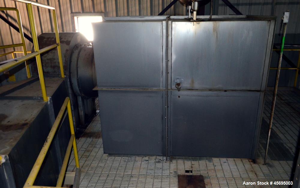 Used Damrow Drying System Stainless Steel. Approximate capacity 4,000 pounds per hour of powder with 5% moisture Whey capacity out. Consists of: (1) Spray Dryer, Stainless Steel. (7) Top entering noz...
