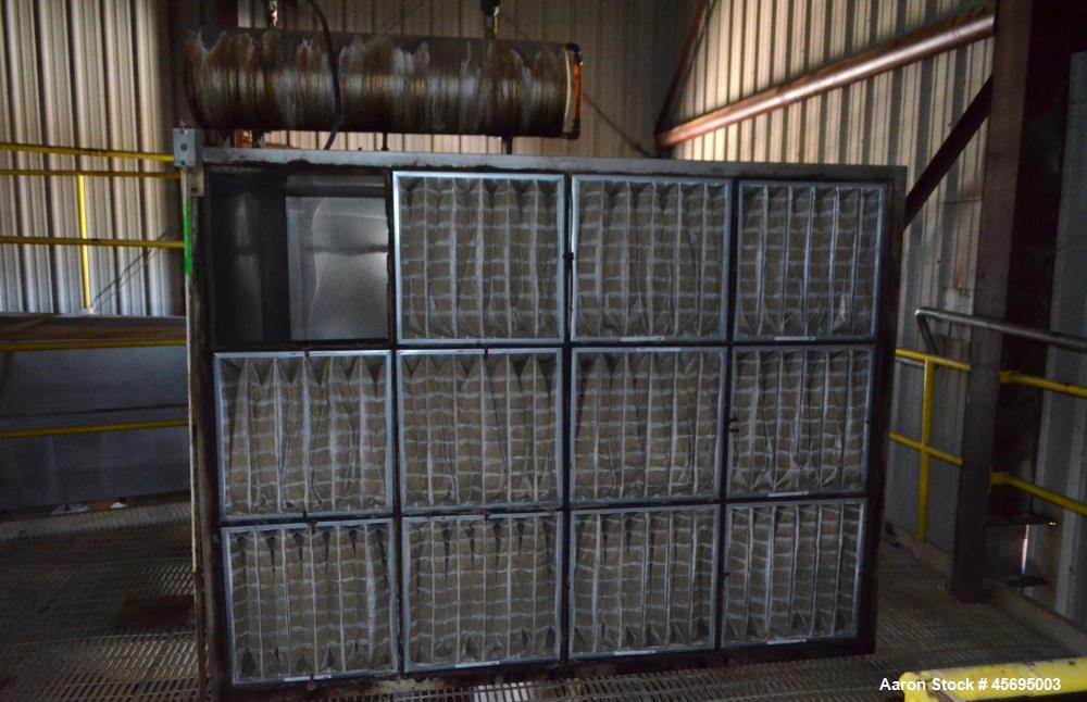 Used Damrow Drying System Stainless Steel. Approximate capacity 4,000 pounds per hour of powder with 5% moisture Whey capacity out. Consists of: (1) Spray Dryer, Stainless Steel. (7) Top entering noz...