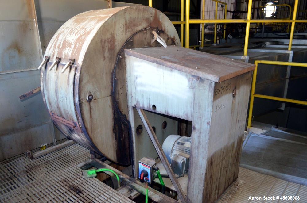 Used Damrow Drying System Stainless Steel. Approximate capacity 4,000 pounds per hour of powder with 5% moisture Whey capacity out. Consists of: (1) Spray Dryer, Stainless Steel. (7) Top entering noz...