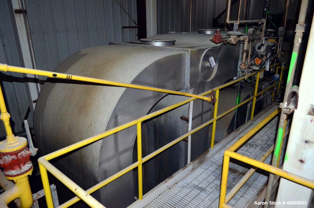 Used Damrow Drying System Stainless Steel. Approximate capacity 4,000 pounds per hour of powder with 5% moisture Whey capacity out. Consists of: (1) Spray Dryer, Stainless Steel. (7) Top entering noz...