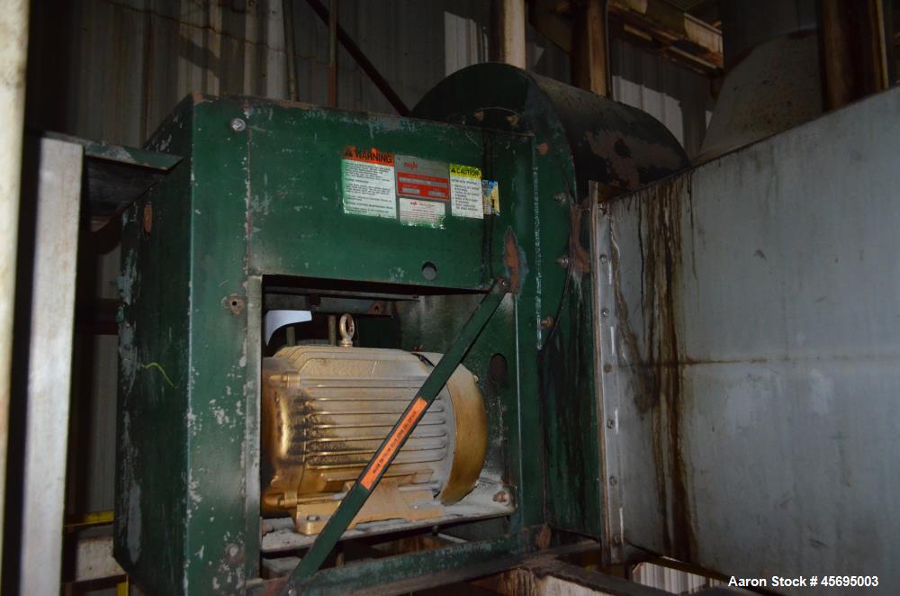Used Damrow Drying System Stainless Steel. Approximate capacity 4,000 pounds per hour of powder with 5% moisture Whey capacity out. Consists of: (1) Spray Dryer, Stainless Steel. (7) Top entering noz...