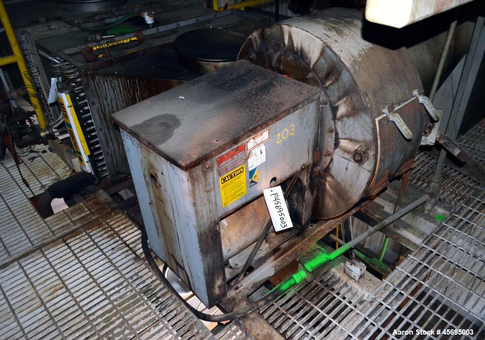 Used Damrow Drying System Stainless Steel. Approximate capacity 4,000 pounds per hour of powder with 5% moisture Whey capacity out. Consists of: (1) Spray Dryer, Stainless Steel. (7) Top entering noz...