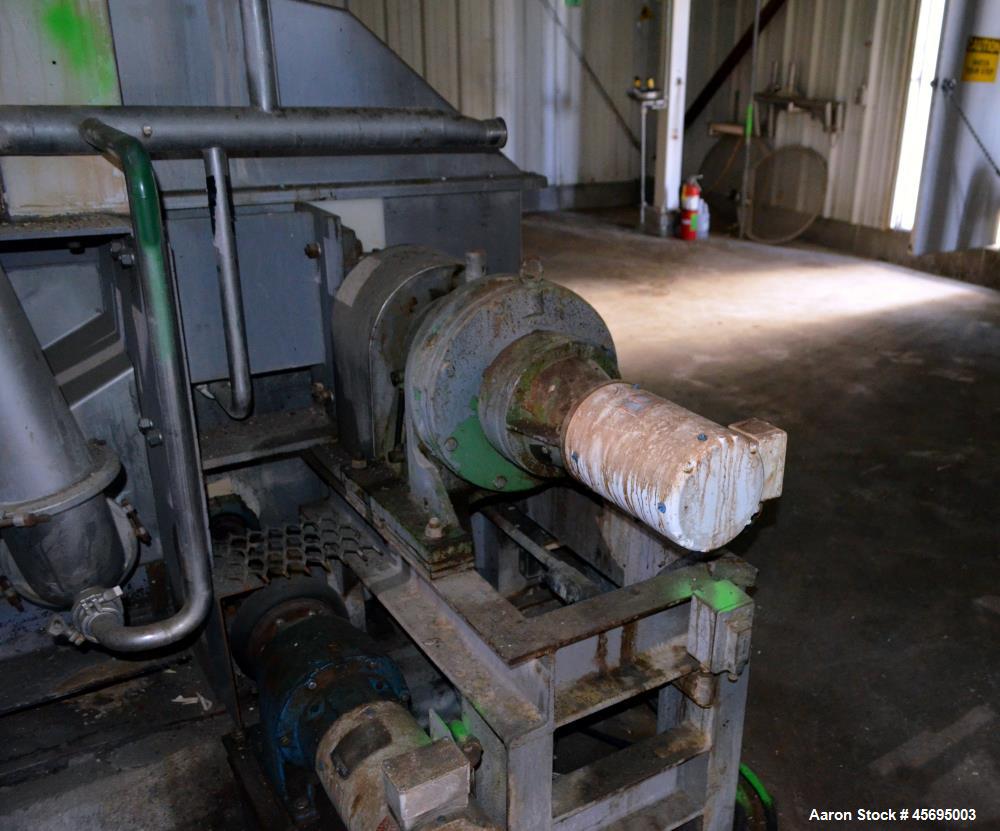 Used Damrow Drying System Stainless Steel. Approximate capacity 4,000 pounds per hour of powder with 5% moisture Whey capacity out. Consists of: (1) Spray Dryer, Stainless Steel. (7) Top entering noz...