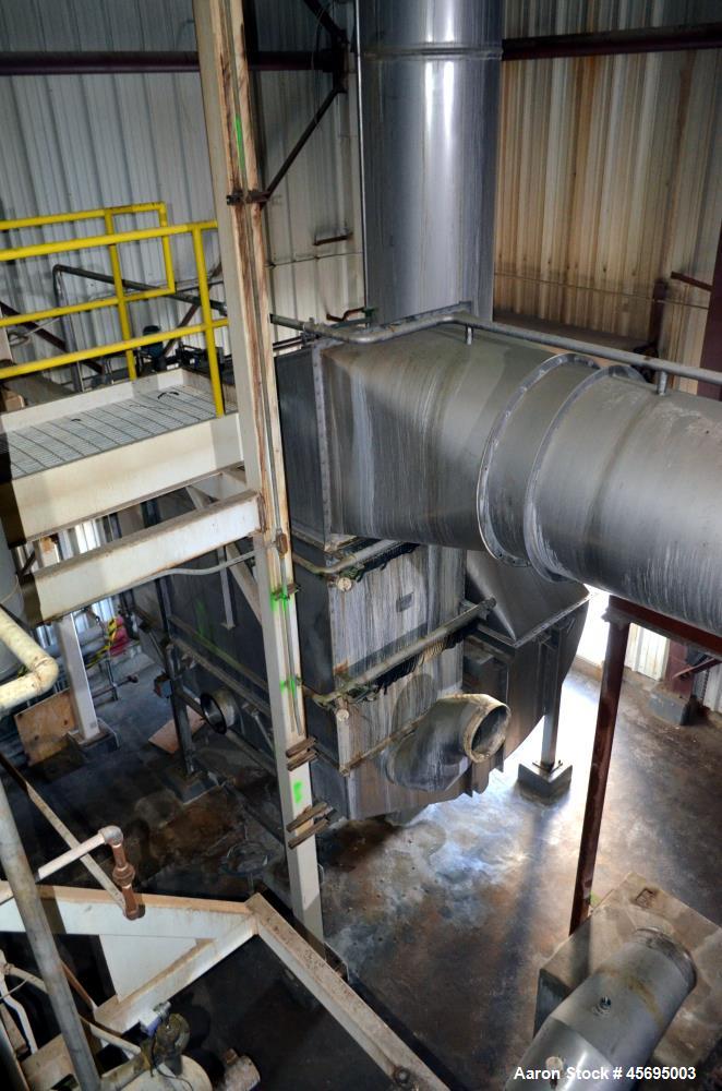Used Damrow Drying System Stainless Steel. Approximate capacity 4,000 pounds per hour of powder with 5% moisture Whey capacity out. Consists of: (1) Spray Dryer, Stainless Steel. (7) Top entering noz...