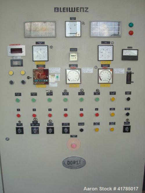 Used Dorst D 1600 Gas Fired Spray Dryer, stainless steel. 236.2" (6000 mm) diameter x 278.6" (7000 mm) dep with 236.2" (6000 m) deep cone, gas fired heat source with 6 head fountain nozzle type atomi...