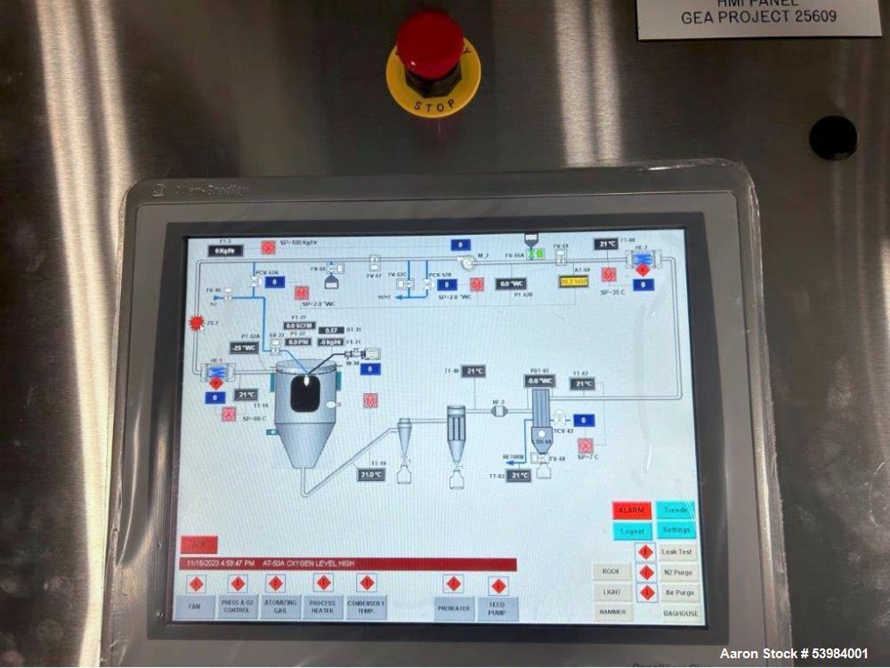 Used GEA Mobile Minor MM-CC Spray Dryer – 316 SS, 1–5 kg/hr, Built 2021