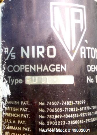 Used Niro Versatile Utility Spray Dryer, 316 Stainless Steel.