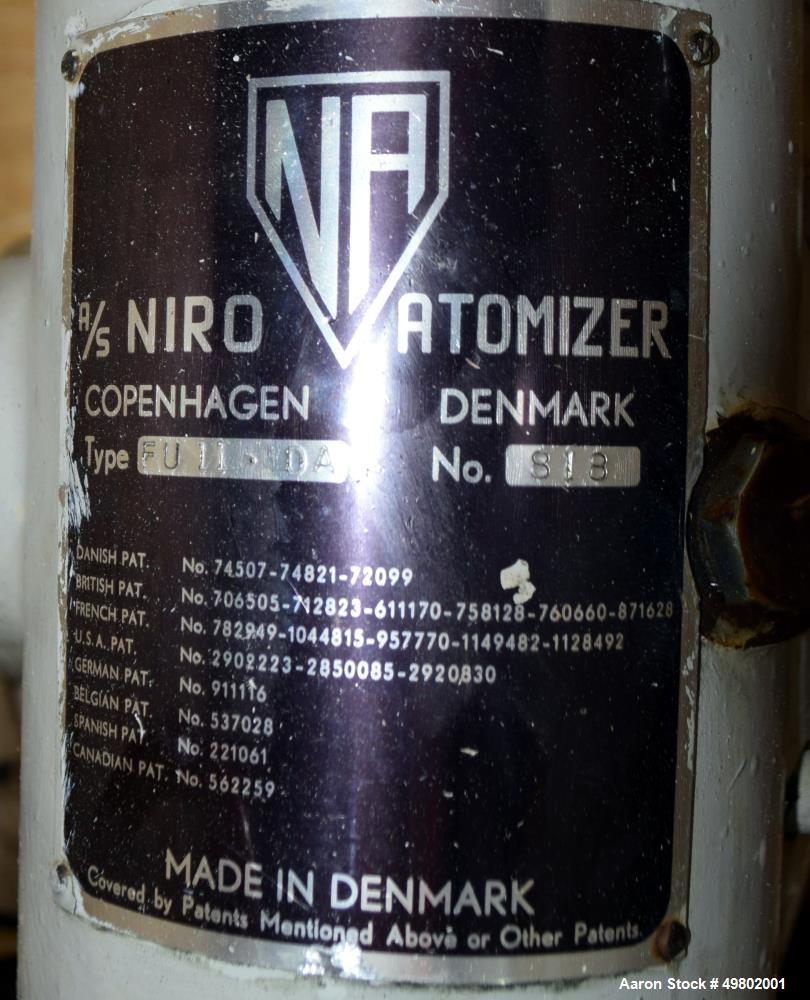 Used Niro Versatile Utility Spray Dryer, 316 Stainless Steel.