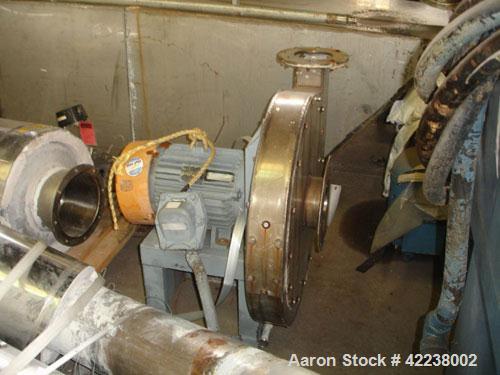 Used Niro Spray Dryer, Stainless Steel. 90" diameter x 42" straight side, 60 degree cone bottom. Niro model F10 1 DP.S.N centrifugal atomizing spray machine with an approximate 5 hp motor, atomizer s...