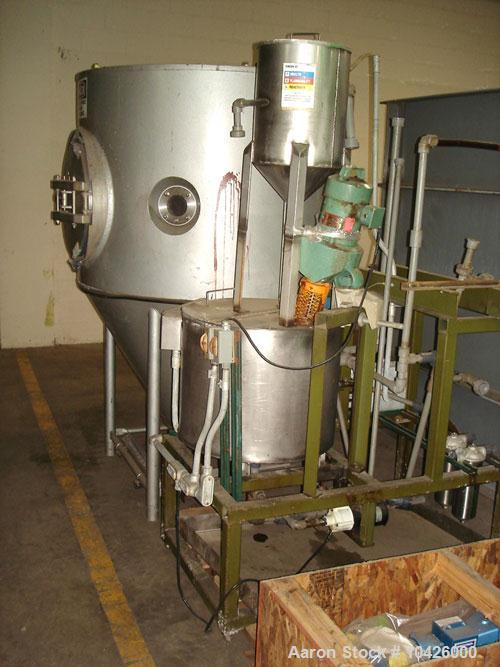 Used-Niro Spray Dryer, 3 separators, dust collector, atomizer. Production Minor Model II, FU-II rotary atomizer with rebuilt...