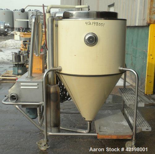 Used Niro Atomizer Mobile Minor Spray Dryer, 316 Stainless Steel. Approximately 1 to 7 kilograms an hour (2.2 to 15.4 pounds) water evaporation capacity. Electrically heated chamber 32" diameter x 24...