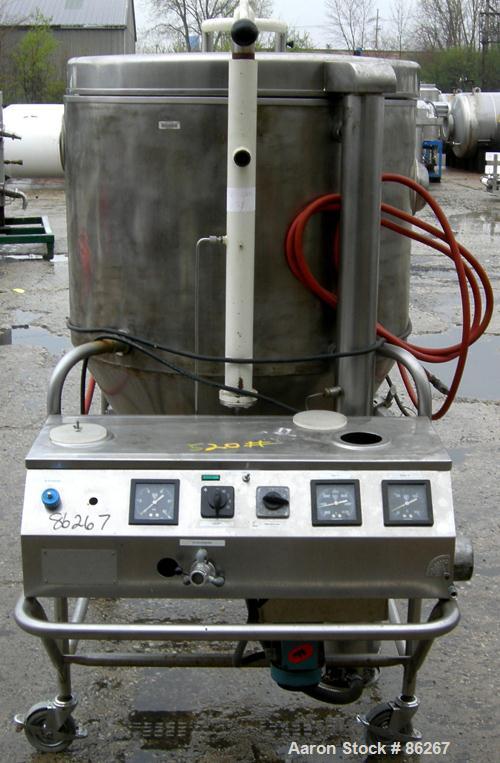 USED: Niro Atomizer spray dryer, model Mobile Minor, 316 stainless steel. Chamber 30" diameter x 24" straight side x 30" cone. Approx capacity 2.8 to 15.4 lbs/hr of evaporation. Includes control pane...