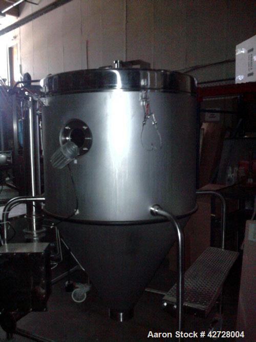 Used Niro Atomizer Mobile Minor Spray Dryer, Stainless Steel. Approximately 1 to 7 kilograms an hour (2.2 to 15.4 pounds) water evaporation capacity. Electrically heated chamber 32" diameter x 24" st...