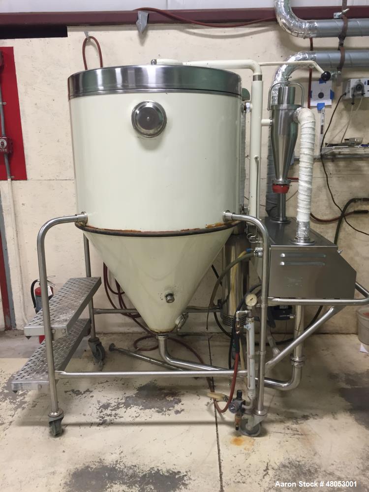 Used GEA Niro Spray Dryer, Model Mobile Minor, with rotary atomizer, air driven. Stainless steel. Equipped with an 18"x 18" explosion vent supplied by BS&B pressure safety management. Electric. Vinta...