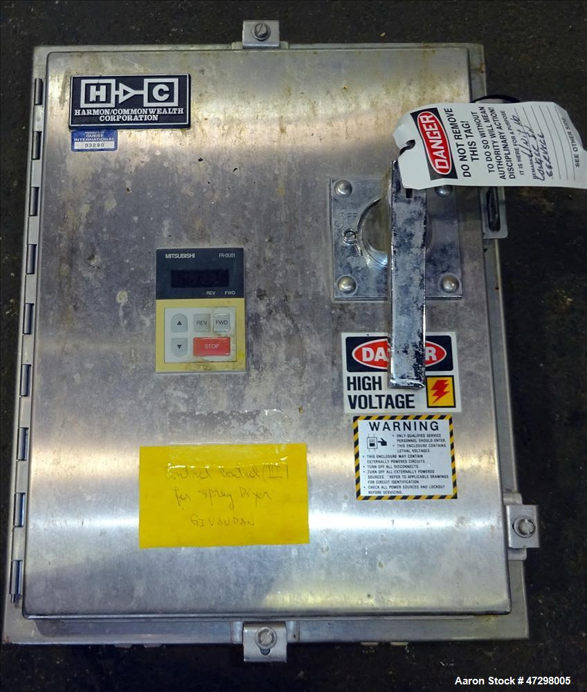 Used GEA Niro Spray Dryer, Model P-6.3, 316 Stainless Steel.