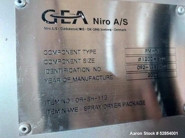 GEA Niro A/S, Spray Dryer, Model PM-N, Production Minor