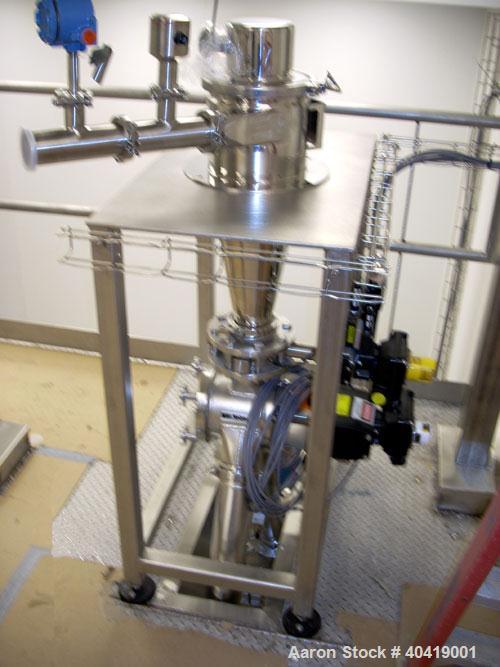 Used Niro Pharma spray dryer, model PSD-4, all stainless steel construction. The dryer is rated for 62 Kilos/ hour - 30% Solids.  Includes supply fan, process heater, receiver, condenser, primary cyc...