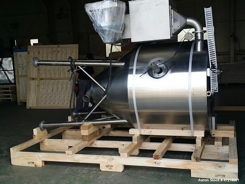 Used Niro Production Minor Spray Dryer, Size: 1.2 meter x .8 meter (3.94' diameter x 31.5" straight side. Polished Stainless steel exterior and interior. Conical rotary wheel type atomizer. Electrica...