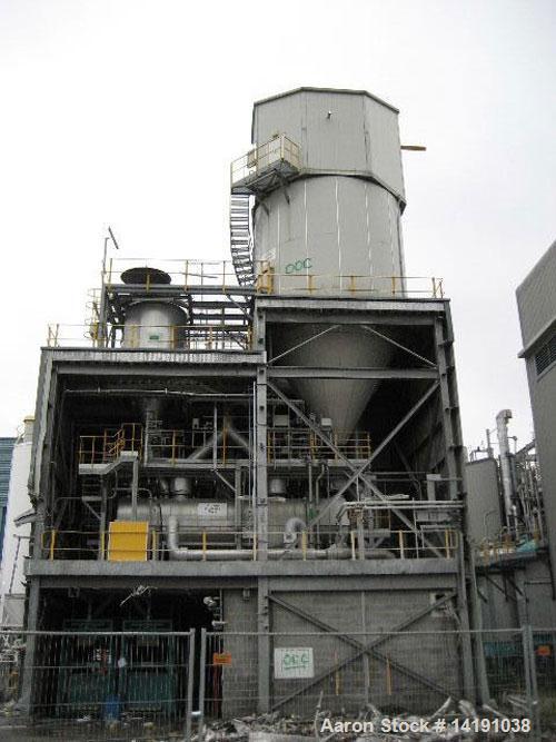 Used Niro Spray Drying Plant, type SD-250-R. Dryer was commissioned in 1997/1998 by Niro A/S. Capacity 758 kg/hour of product, 758 kg/hour water evaporation, air inlet temperature 145 deg C (293 deg ...