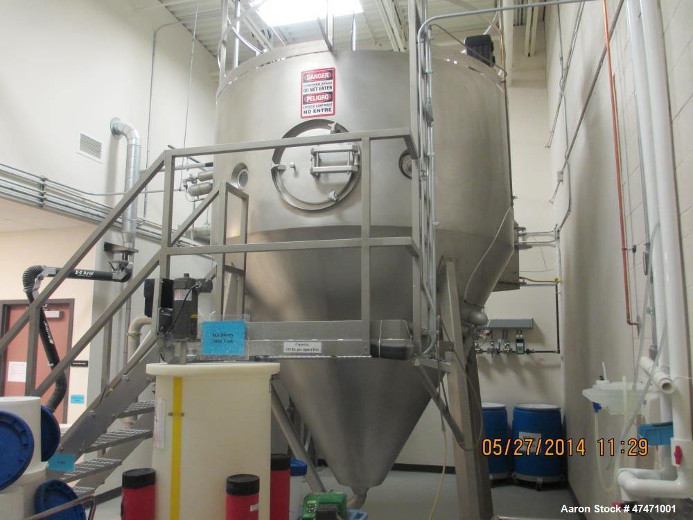 Used- GEA Niro Spray Dryer, Model SD6.3R, 316 Stainless steel interior, 304 stai