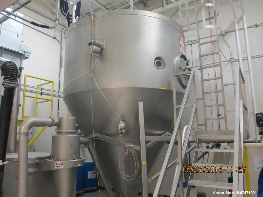 Used GEA Niro Spray Dryer, Model SD6.3R, 316 Stainless steel interior, 304 stai