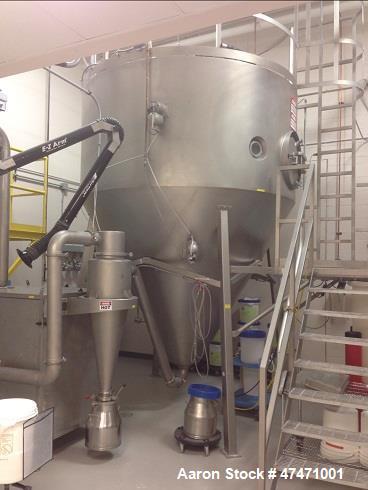 Used GEA Niro Spray Dryer, Model SD6.3R, 316 Stainless steel interior, 304 stai