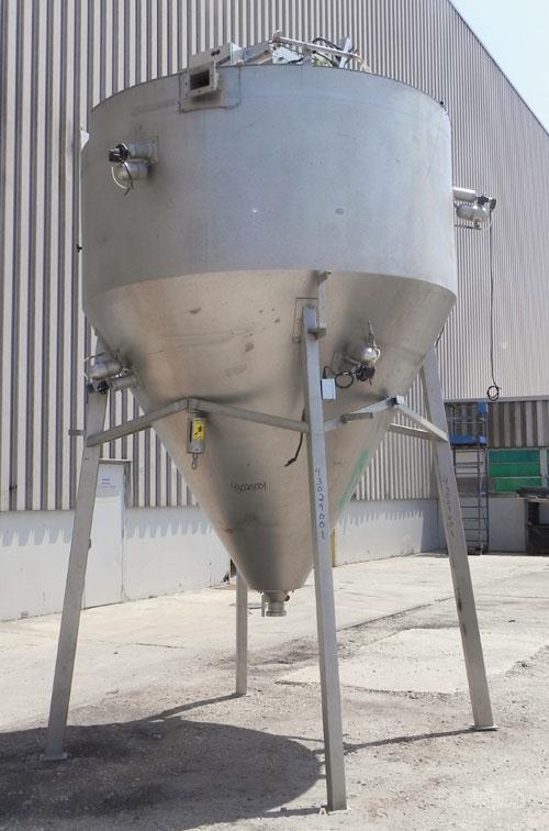 Used GEA Niro Spray Dryer, Model SD-6.3N, 316 Stainless Steel. Fountain nozzle type dryer. Drying chamber is approximately 6' 5" (2.0 meters) diameter x 6' 5" ( 2.0 meters) high with a 60 degree coni...