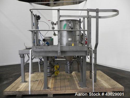Used GEA Niro Spray Dryer, Model SD-6.3N, 316 Stainless Steel. Fountain nozzle type dryer. Drying chamber is approximately 6' 5" (2.0 meters) diameter x 6' 5" ( 2.0 meters) high with a 60 degree coni...