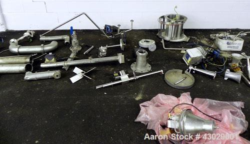 Used GEA Niro Spray Dryer, Model SD-6.3N, 316 Stainless Steel. Fountain nozzle type dryer. Drying chamber is approximately 6' 5" (2.0 meters) diameter x 6' 5" ( 2.0 meters) high with a 60 degree coni...