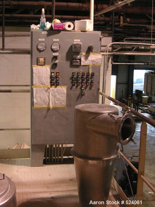 Mfg: NiroModel: SD-12.5N (nozzle atomization) Chamber: 10 ft. dia. x 11.8 ft. cylindrical ht. and 60 deg. conical bottom Product Rate: 750 lbs/hr Evaporative Capacity: 88 - 386 lbs/hr Drying Air: 2,7...