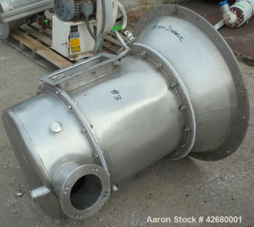 Used GEA Niro Tall Form Tower Spray Dryer, Model TFD25, 304 Stainless Steel. 58-1/2" Diameter x 155" straight side, coned bottom, Approximate 440 cubic feet volume. The tall form dryer is suited for ...
