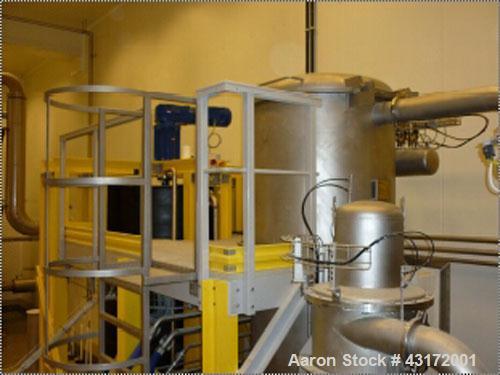 Used Niro Spray Dryer, Type VSD 12.5 R/N. Material of construction is AISI 316 stainless steel on product contact parts.AISI 304 stainless steel on the outside parts.44-220 lbs/hour (20-100 kgs/hour)...