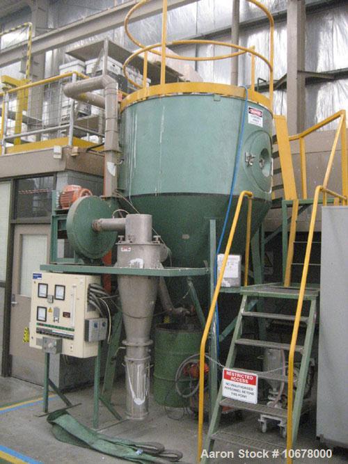 Used-Niro 6.3 stainless steel spray dryer. 1600mm ID Diam x 800mm straight side x 1300 coneFU-11 Rotary atomizer with a Danf...