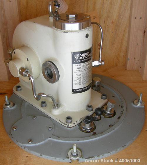 Used Niro Model FU-11BAA06 Wheel Type Atomizer.  4 3/4" diameter, 316 stainless steel wheel.  Serial #1365.