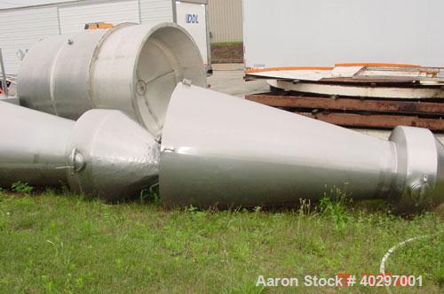 Used Niro spray tower/spray dryer. 23' diameter x 41' tall, 304 stainless steel construction. Main chamber is double walled and insulated. Unit has a fluid bed unit with three steam coil heater units...