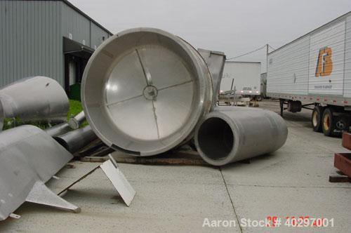 Used Niro spray tower/spray dryer. 23' diameter x 41' tall, 304 stainless steel construction. Main chamber is double walled and insulated. Unit has a fluid bed unit with three steam coil heater units...