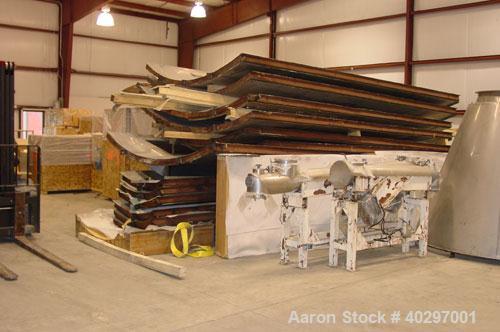 Used Niro spray tower/spray dryer. 23' diameter x 41' tall, 304 stainless steel construction. Main chamber is double walled and insulated. Unit has a fluid bed unit with three steam coil heater units...