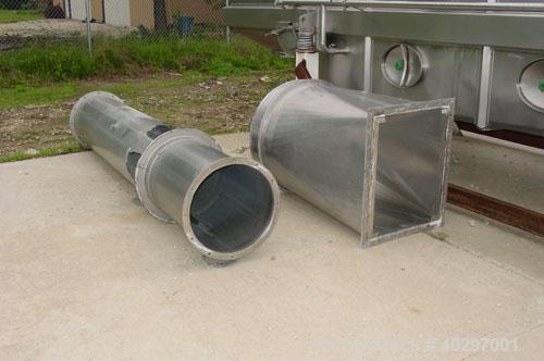 Used Niro spray tower/spray dryer. 23' diameter x 41' tall, 304 stainless steel construction. Main chamber is double walled and insulated. Unit has a fluid bed unit with three steam coil heater units...