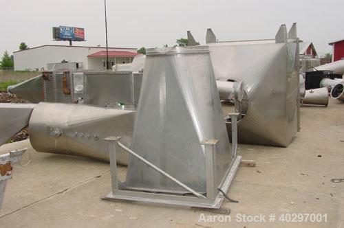 Used Niro spray tower/spray dryer. 23' diameter x 41' tall, 304 stainless steel construction. Main chamber is double walled and insulated. Unit has a fluid bed unit with three steam coil heater units...