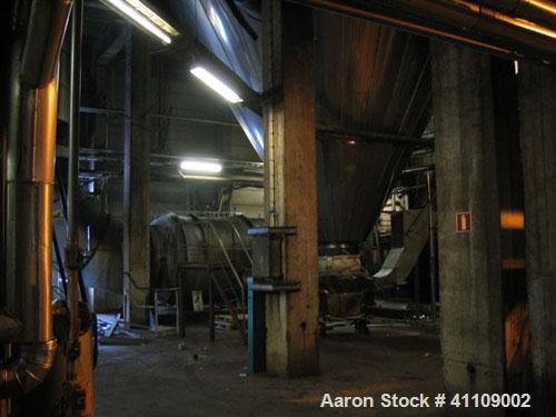 Used Niro Spray Dryer. Material of construction is stainless steel. Capacity 5 tons per hour. 34.13' diameter x 42.25' high (10500 mm x 13000 mm high). Atomizer head. Power supply is 500 volt/50 cycl...