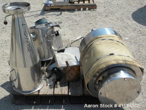 Used Niro Versitile Utility Spray Dryer, model V, 316 stainless steel. Up to 10 to 15 kilograms an hour (22-33#) evaporation capacity. Electrically heated chamber 48" diameter x 30" straight side x 3...